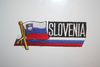 SLOVENIA COUNTRY FLAG WORD IRON ON PATCH BADGE CREST .. NEW