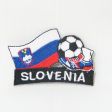 SLOVENIA SOCCER BALL FOOTBALL IRON ON EMBROIDERED PATCH CREST BADGE .. NEW