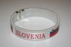 SLOVENIA WHITE COUNTRY FLAG FLEXIBLE METAL NYLON BRACELET ... NEW