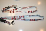 ***SOLD OUT ***2 CANADA COUNTRY FLAG HIGH QUALITY LANYARDS KEYCHAINS PASSHOLDERS ... CHOOSE THE COLOR YOU WANT... NEW