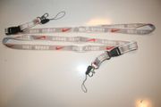 ***SOLD OUT ***2 NIKE SPORT GREY AND WHITE HIGH QUALITY LANYARDS KEYCHAINS PASSHOLDERS NEW