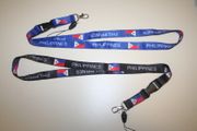 ***SOLD OUT ***2 PHILIPPINES COUNTRY FLAG LANYARDS KEYCHAINS PASSHOLDERS ( 1 BLACK & 1 BLUE) ... NEW