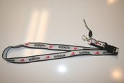 ***SOLD OUT ***ADIDAS WHITE AND BLACK LANYARD KEYCHAIN PASSHOLDER ... NEW