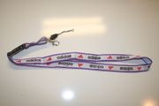 ***SOLD OUT ***ADIDAS WHITE AND PURPLE HIGH QUALITY LANYARD KEYCHAIN PASSHOLDER ... NEW
