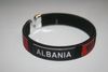 ***SOLD OUT ***ALBANIA BLACK COUNTRY FLAG FLEXIBLE METAL NYLON BRACELET ... NEW