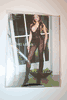 ***SOLD OUT ***BLACK STRETCH OPAQUE HALTER TOP CROTCHLESS BODYSTOCKING BY MUSIC LEGS .. 100-175 LBS .. NEW IN PACKAGE
