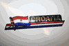 *** SOLD OUT ***CROATIA COUNTRY FLAG LONG METALIC CAR AUTOMOBILE BUMPER STICKER DECAL EMBLEM .. NEW
