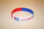 ***SOLD OUT ***CUBA COUNTRY FLAG  WHITE BLUE AND RED 3 COLOR BRACELET ... NEW