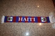 ***SOLD OUT ***HAITI COUNTRY FLAG EXTRA THICH STRIPED SCARF .. SCARVES .. NEW