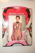 ***SOLD OUT ***LADIES SOUBLE WEAVE LACE UP KEY HOLE TURTLENECK FOOTLESS BODYSTOCKING LINGERIE BY MUSIC LEGS .. 100-175 LBS .. NEW