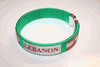 ***SOLD OUT ***LEBANON COUNTRY FLAG GREEN FLEXIBLE METAL NYLON BRACELET ... NEW