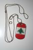***SOLD OUT ***LEBANON COUNTRY FLAG METAL DOG TAG NECKLACE .. NEW