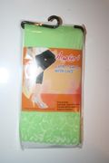***SOLD OUT ***LIME GREEN LADIES CAPRI FOOTLESS TIGHTS WITH LACE 100-175 LBS .. NEW IN PACKAGE