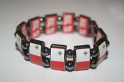 ***SOLD OUT ***MALTA COUNTRY FLAG FLEXIBLE  METAL SPORTS BRACELET ...NEW