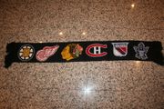 ***SOLD OUT ***NHL ORIGINAL 6 HOCKEY SCARF SCARVES .. TORONTO, MONTREAL, CHICAGO, NEW YORK, BOSTON AND DETROIT .. NEW