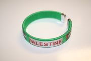 ***SOLD OUT ***PALESTINE GREEN COUNTRY FLAG FLEXIBLE METAL NYLON BRACELET ..  NEW