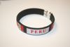 ***SOLD OUT ***PERU COUNTRY FLAG BLACK FLEXIBLE METAL NYLON BRACELET ... NEW