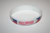 ***SOLD OUT ***PHILIPPINES WHITE COUNTRY FLAG SILICONE BRACELET WRISTBAND .. NEW