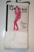 ***SOLD OUT***QUEEN SIZE WHITE OPAQUE TIGHTS WITH FOOT IN ... PLUS SIZE UP TO 250 LBS ... NEW