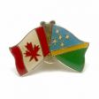 SOLOMAN ISLAND / CANADA COUNTRY FLAG SMALL METAL FRIENDSHIP LAPEL PIN BADGE ..NEW