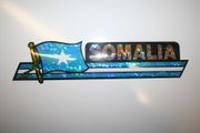 SOMALIA COUNTRY FLAG LONG METALIC CAR AUTOMOBILE BUMPER STICKER DECAL EMBLEM .. NEW
