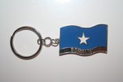 SOMALIA COUNTRY FLAG METAL EMBOSSED KEYCHAIN .. NEW