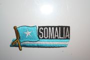 SOMALIA COUNTRY FLAG WORD IRON ON PATCH CREST BADGE .. NEW
