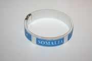 SOMALIA WHITE COUNTRY FLAG FLEXIBLE C' BRACELET WRISTBAND .. NEW