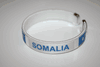 SOMALIA WHITE COUNTRY FLAG FLEXIBLE METAL NYLON BRACELET WRISTBAND .. NEW