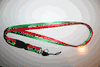 SOMALILAND GREEN & RED STRIPED LANYARD KEYCHAIN PASSHOLDER .. NEW