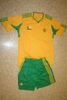 SOUTH AFRICA 2010 FIFA WORLD CUP SOCCER FOOTBALL RETRO YELLOW JERSEY WITH SHORTS .. NEW