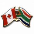 SOUTH AFRICA / CANADA COUNTRY FLAG SMALL METAL FRIENDSHIP LAPEL PIN BADGE .. NEW