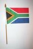 SOUTH AFRICA COUNTRY 4" X 6" SMALL STICK FLAG ON 10" POLE .. NEW