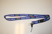 SOUTH AFRICA COUNTRY FLAG BLUE LANYARD KEYCHAIN PASSHOLDER ... NEW