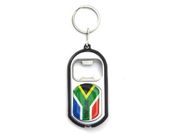 SOUTH AFRICA COUNTRY FLAG BOTTLE OPENER LED KEYCHAIN ..HIGH QUALITY .. NEW