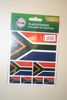 SOUTH AFRICA COUNTRY FLAG COLLECTION OF 7 DIFFERENT SIZE STICKERS .. NEW