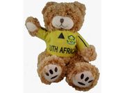 SOUTH AFRICA FIFA WORLD CUP SOCCER FOOTBALL SOFT PLUSH JERSEY TEDDY BEAR .. NEW
