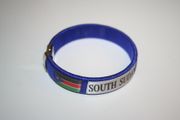 SOUTH SUDAN BLUE COUNTRY FLAG FLEXIBLE C BRACELET WRISTBAND .. NEW