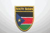 SOUTH SUDAN COUNTRY FLAG OVAL SHIELD IRON-ON PATCH CREST BADGE .. NEW