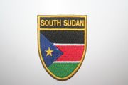 SOUTH SUDAN COUNTRY FLAG OVAL SHIELD IRON-ON PATCH CREST BADGE .. NEW