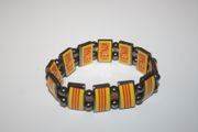SOUTH VIETNAM COUNTRY FLAG STONE SPORTS REVERIBLE BRACELET WRISTBAND .. NEW