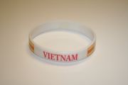 SOUTH VIETNAM COUNTRY FLAG WHITE SILICONE BRACELET WRISTBAND .. NEW