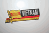 SOUTH VIETNAM COUNTRY FLAG WORD IRON ON PATCH CREST BADGE . . NEW