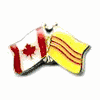 SOUTH VIETNAN / CANADA COUNTRY FLAG SMALL METAL FRIENDSHIP LAPEL PIN BADGE ... NEW