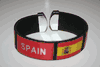 SPAIN BLACK  SUPER THICK COUNTRY FLAG FLEXIBLE BRACELET WRISTBAND ... FIFA WORLD CUP SOCCER FOOTBALL ESPANA ... NEW