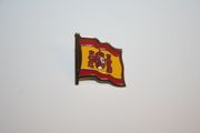 SPAIN COUNTRY FLAG BIG LOGO SMALL METAL PIN LAPEL BADGE .. ESPANA .. NEW