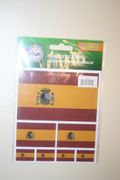 SPAIN COUNTRY FLAG COLLECTION OF 7 DIFFERENT SIZE STICKERS .. ESPANA .. NEW