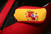 SPAIN COUNTRY FLAG SET OF 2 CAR SIDE MIRROR COVERS ... ESPANA  AUTOMOBILE ..NEW