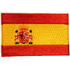 SPAIN COUNTRY FLAG SMALL IRON ON PATCH CREST BADGE ... ESPANA ..NEW