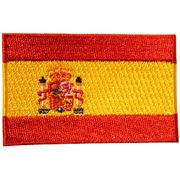 SPAIN COUNTRY FLAG SMALL IRON ON PATCH CREST BADGE ... ESPANA ..NEW